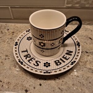 Anthropologie Expresso Cup And Saucer Set